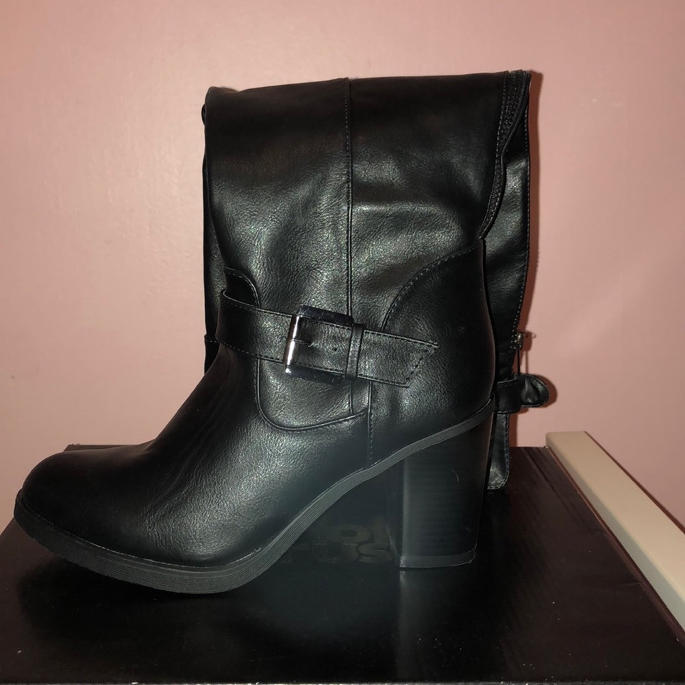 Charlotte Russe Black Heeled Boots